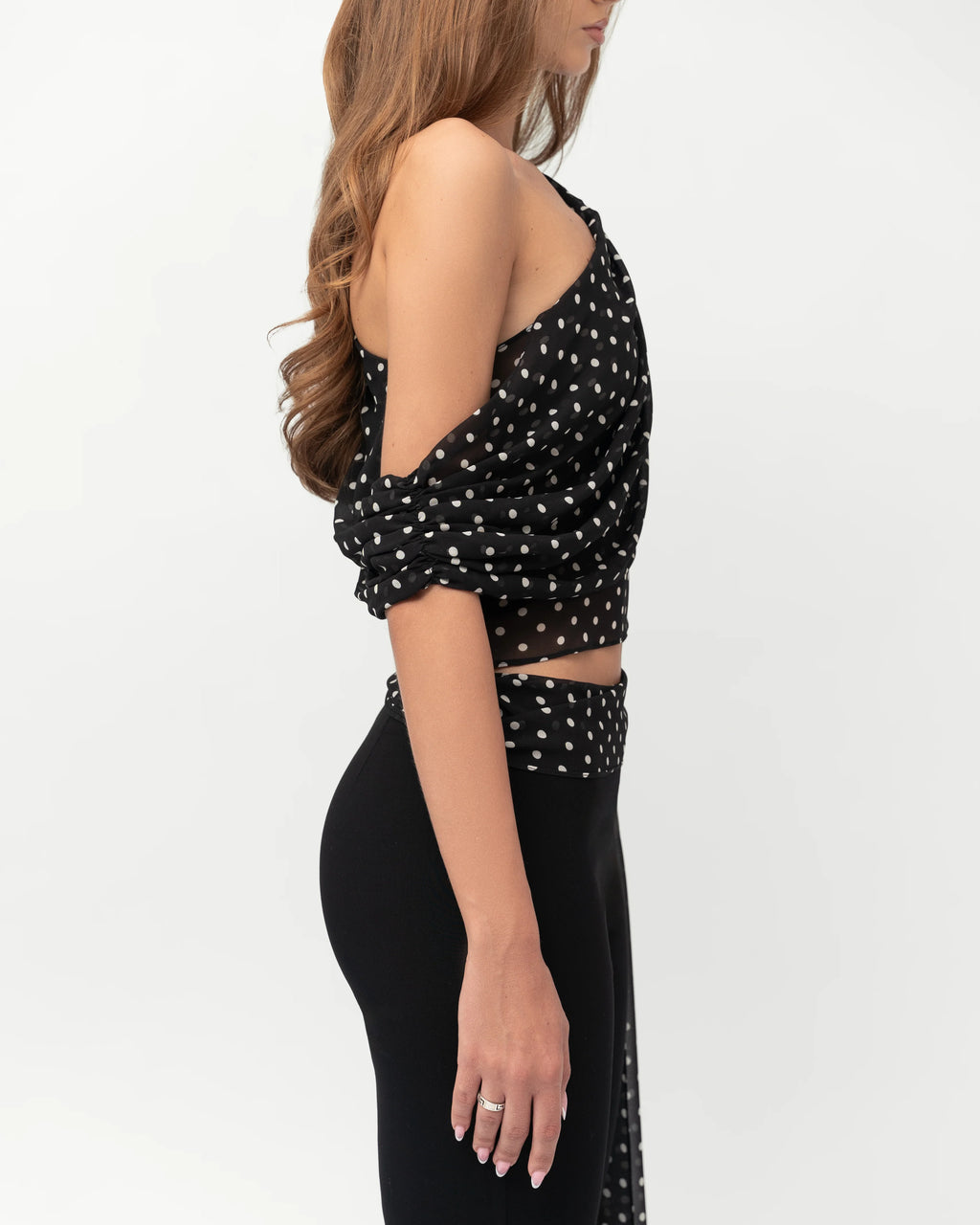 Polka Dot Chiffon Blouse