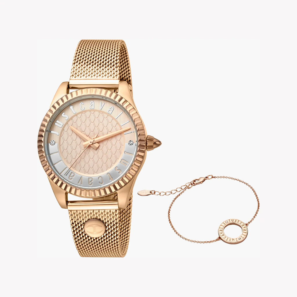 Just Cavalli Women's Rose Gold Watch, Elegant Design | Jc1l133m0075