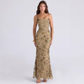 Elegant Low Neck Sleeveless Sexy Backless Tie-Up Dress for Women