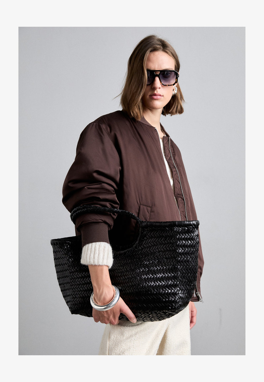 Quilted woven bag