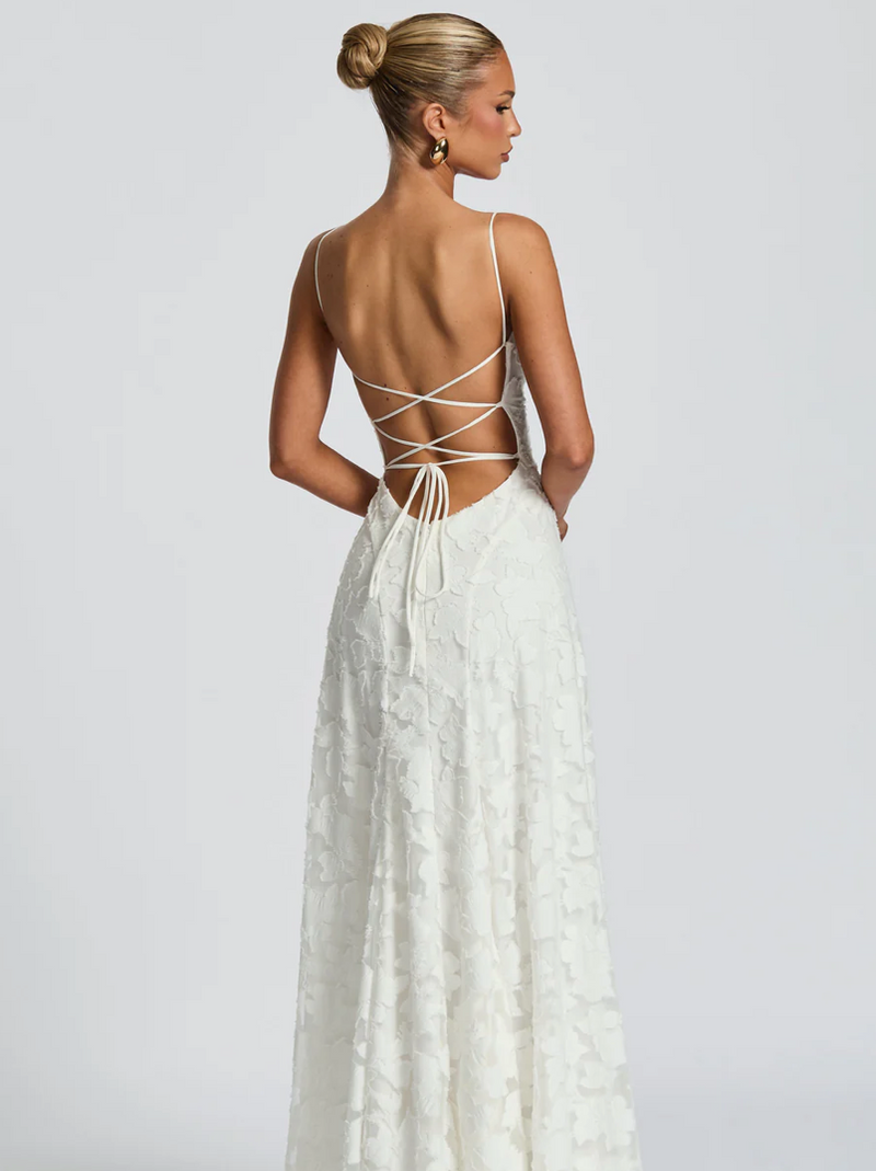Lace halter dress
