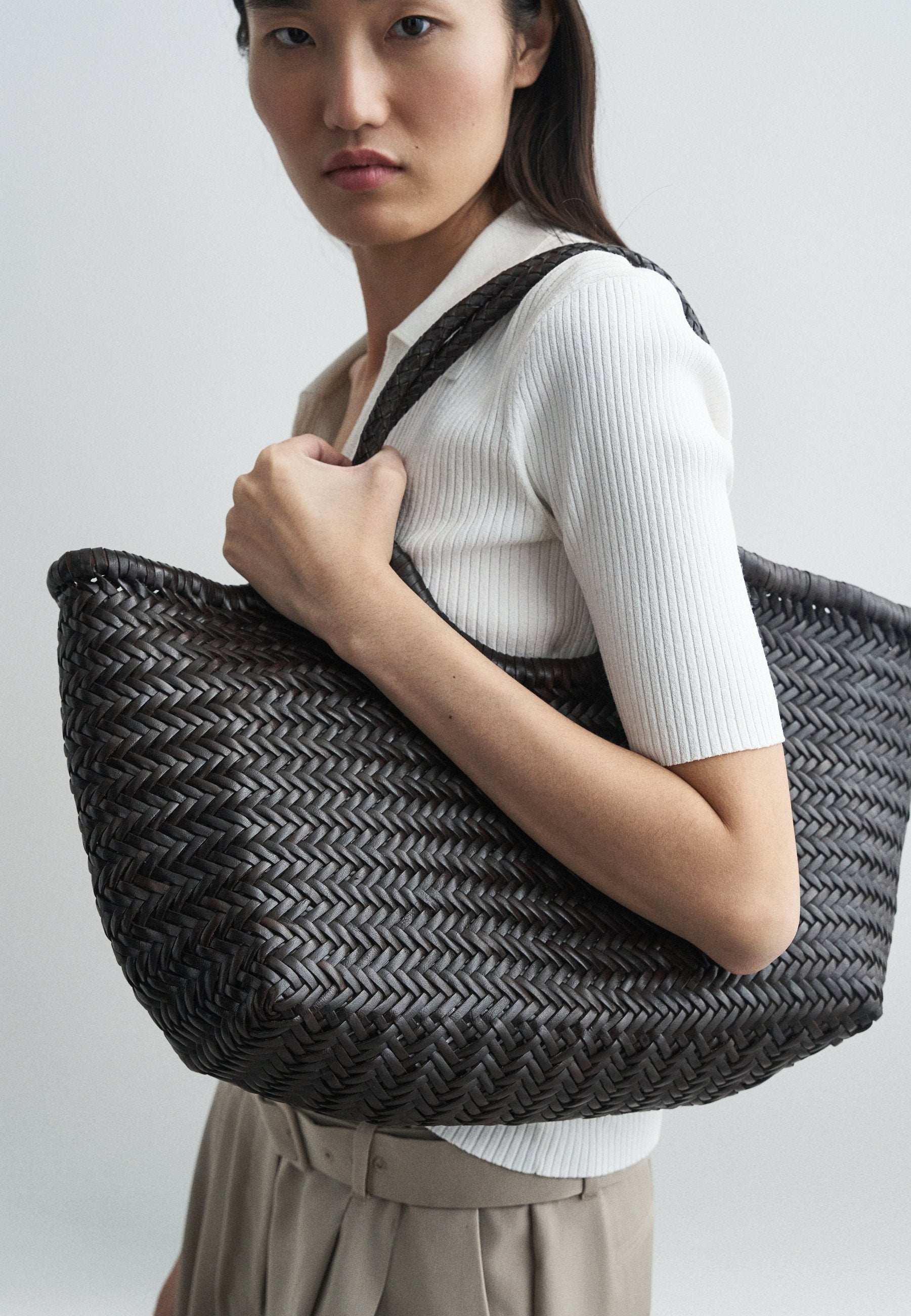 Quilted woven bag
