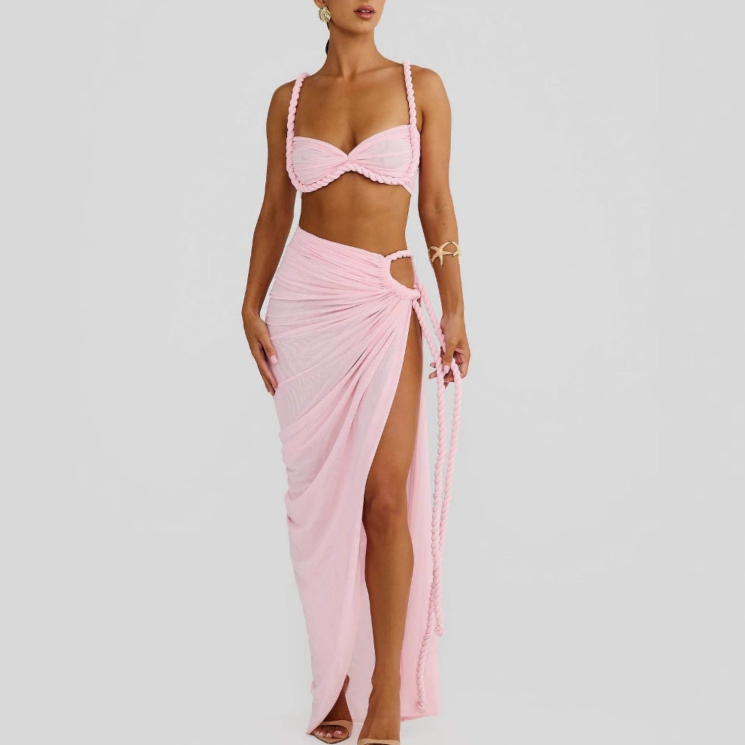 Tie-Up Long Dress
