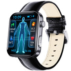 F300 smartwatch ECG electrocardiogram monitoring SOS fall alarm blood glucose and blood pressure watch HRV report