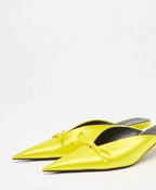 Satin Bow Mules
