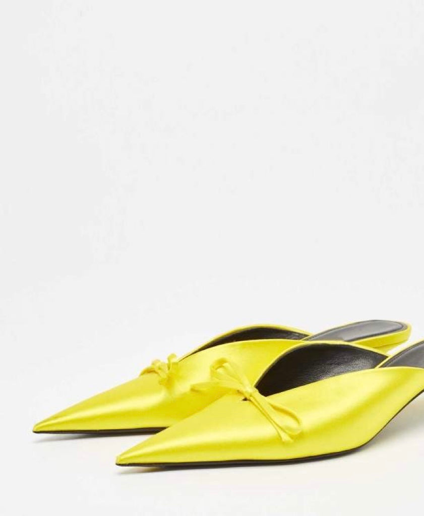 Satin Bow Mules