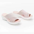Summer new oversized slippers for women, fish mouth mesh breathable women's external wear slippers