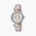 Just Cavalli Women's Silver & Rose Gold Watch, White Dial | Jc1l148m0095