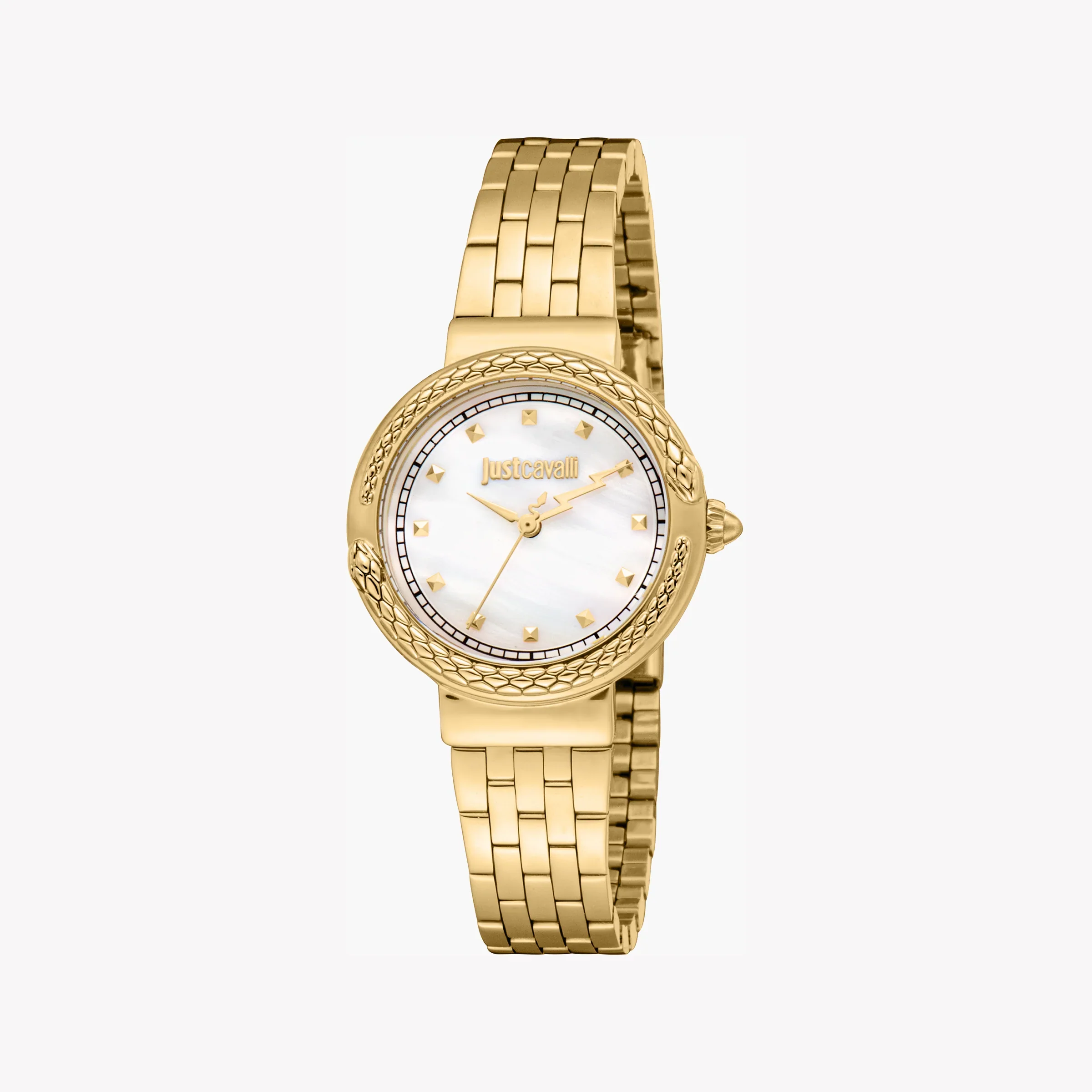 Just Cavalli Women's Gold Watch, White Mother-Of-Pearl Dial | Jc1l311m0025