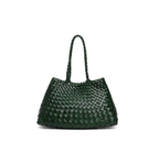Trendy Retro Large Capacity Handbag Pure Handmade Woven Maternity Bag Commuter Shoulder Tote Bag