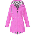 Zipper women's three in one outdoor hooded mountaineering jacket