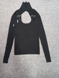 Autumn/Winter New Two-piece Women Knitted Tops High Quality Poorer Hollow Sweater High Street Elegant Fashion Viscose Clothes