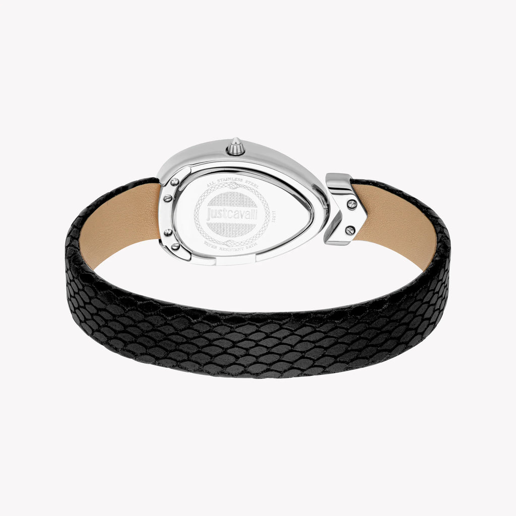 Just Cavalli Women's Silver Watch, Leather Band | Jc1l321l0015