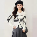 Casual Versatile Loose Knit Cardigan Women Long Sleeve French Chic Style Fashion Top