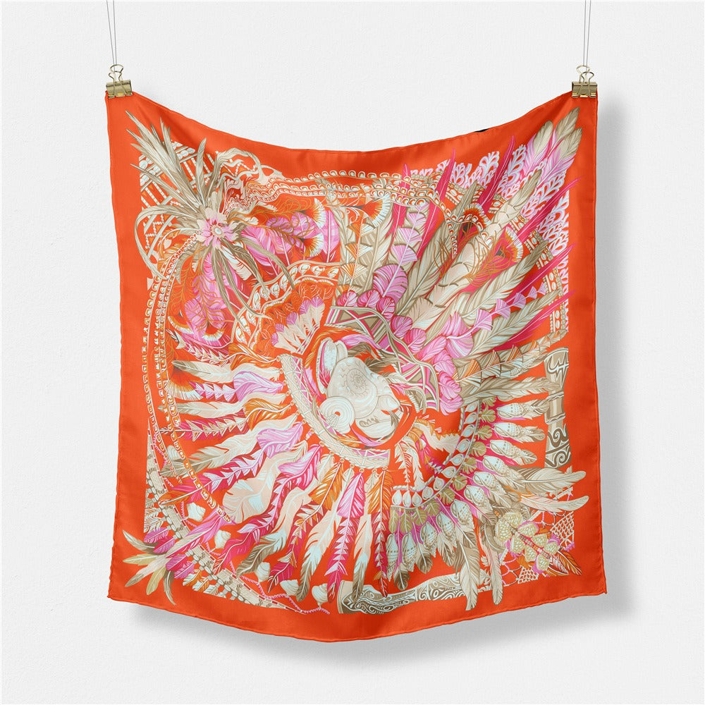 Feather square scarf