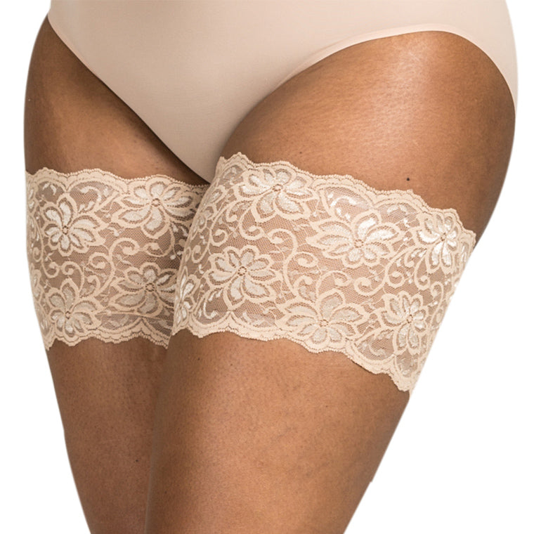 Anti-Chafing Thigh Bands | Bandelettes® Dolce Lace Beige