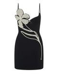 New Light Luxury Heavy Industry Hot Drill Slim Fit Hip Bandage Hot Girl Dress Suspenders Little Black Dress