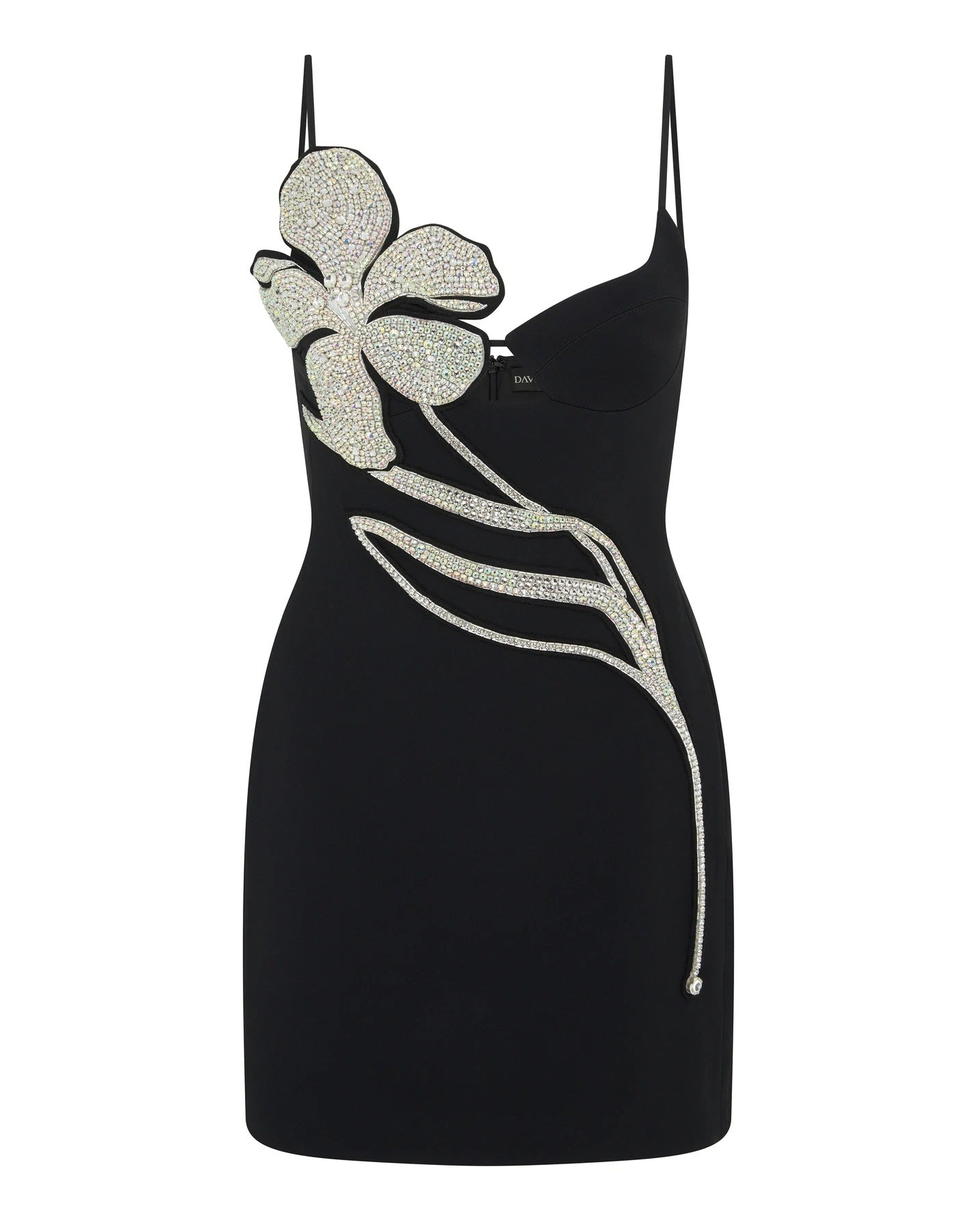 New Light Luxury Heavy Industry Hot Drill Slim Fit Hip Bandage Hot Girl Dress Suspenders Little Black Dress
