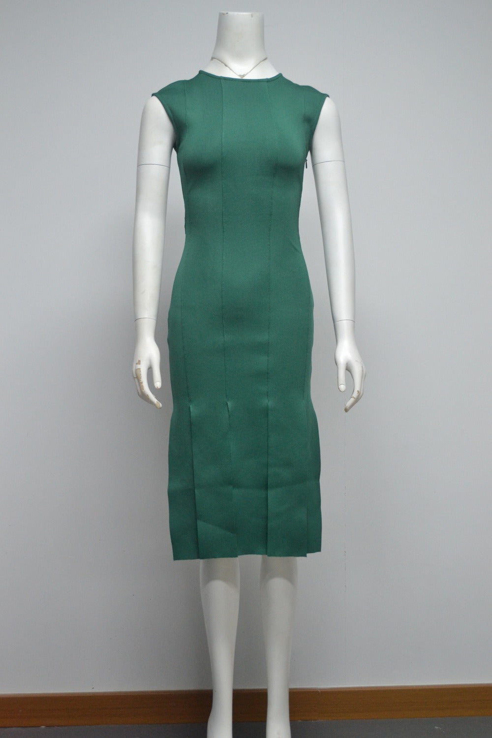 European and American green hollow out sexy belt bandage dress high-end party dress evening gown