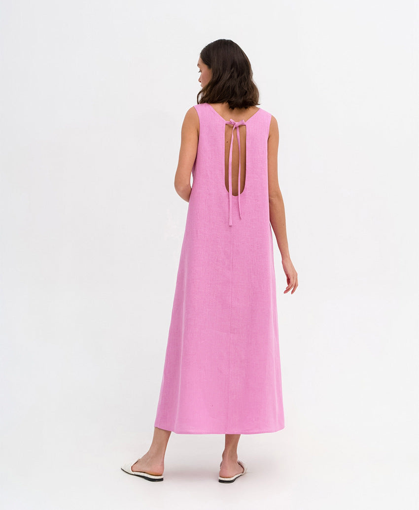 French Cotton Linen Dress