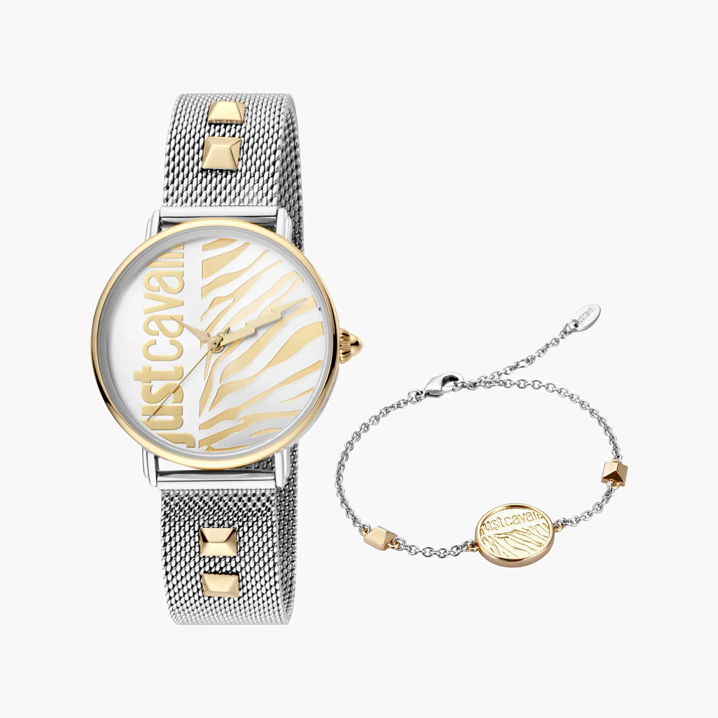 Just Cavalli Women's Silver Watch, Champagne Dial | Jc1l077m0095