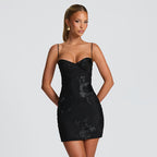 Embroidered Bodycon Dress