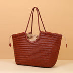 Large capacity woven bag for women