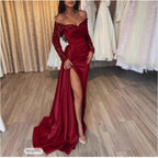 Elegant Long Sleeve Sequin Evening Gown for Women, Formal Party Dress, Chic Hostess Outfit, Glamorous Lady Style