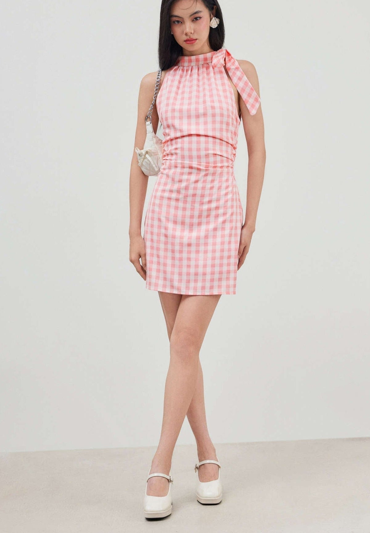 Retro Bow Halter Dress