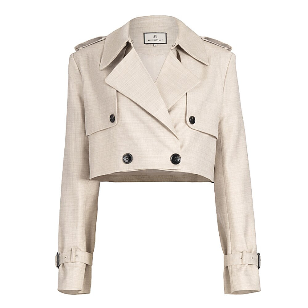 British Style Short Section Small Suit Jacket Female Spring Suit Design Sense High Waist