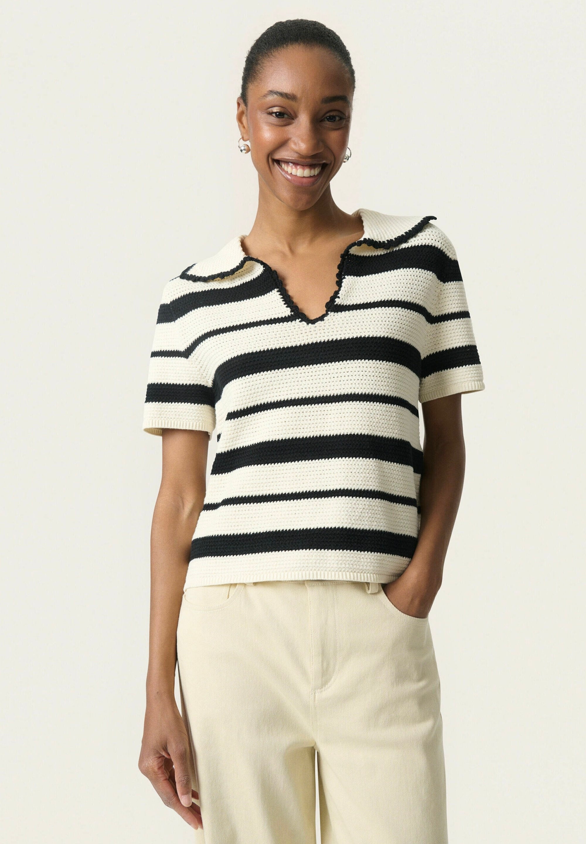 Crocheted Polo T-Shirt