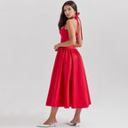 V-neck Backless Dress