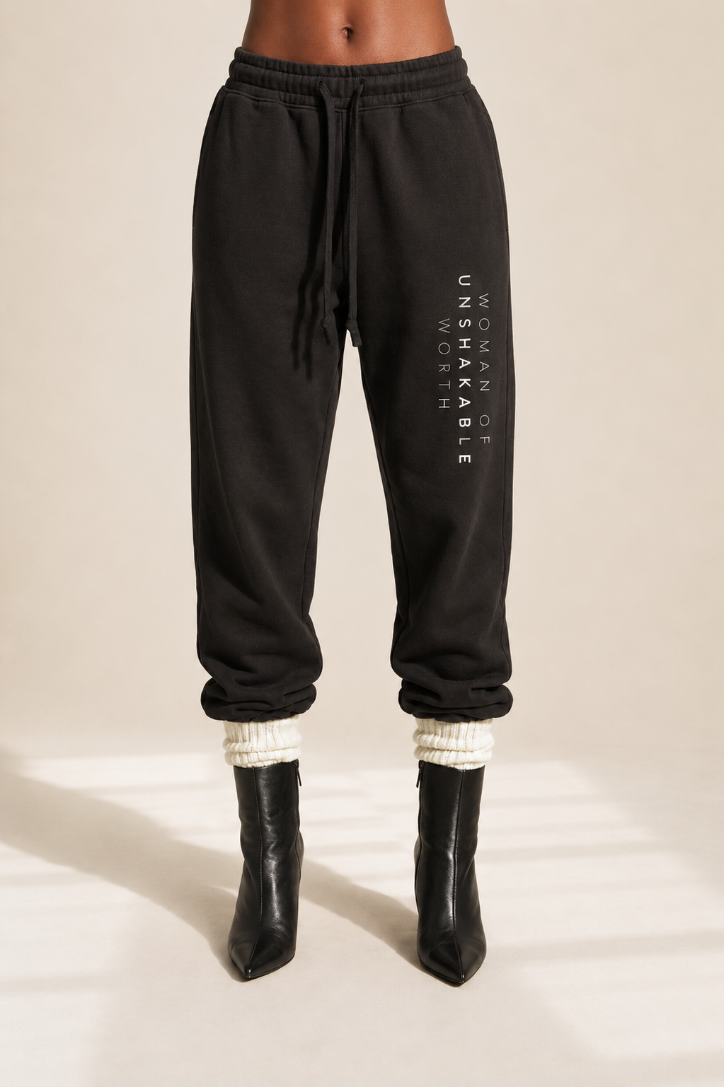 woman of unshakable worth Fleece Joggers
