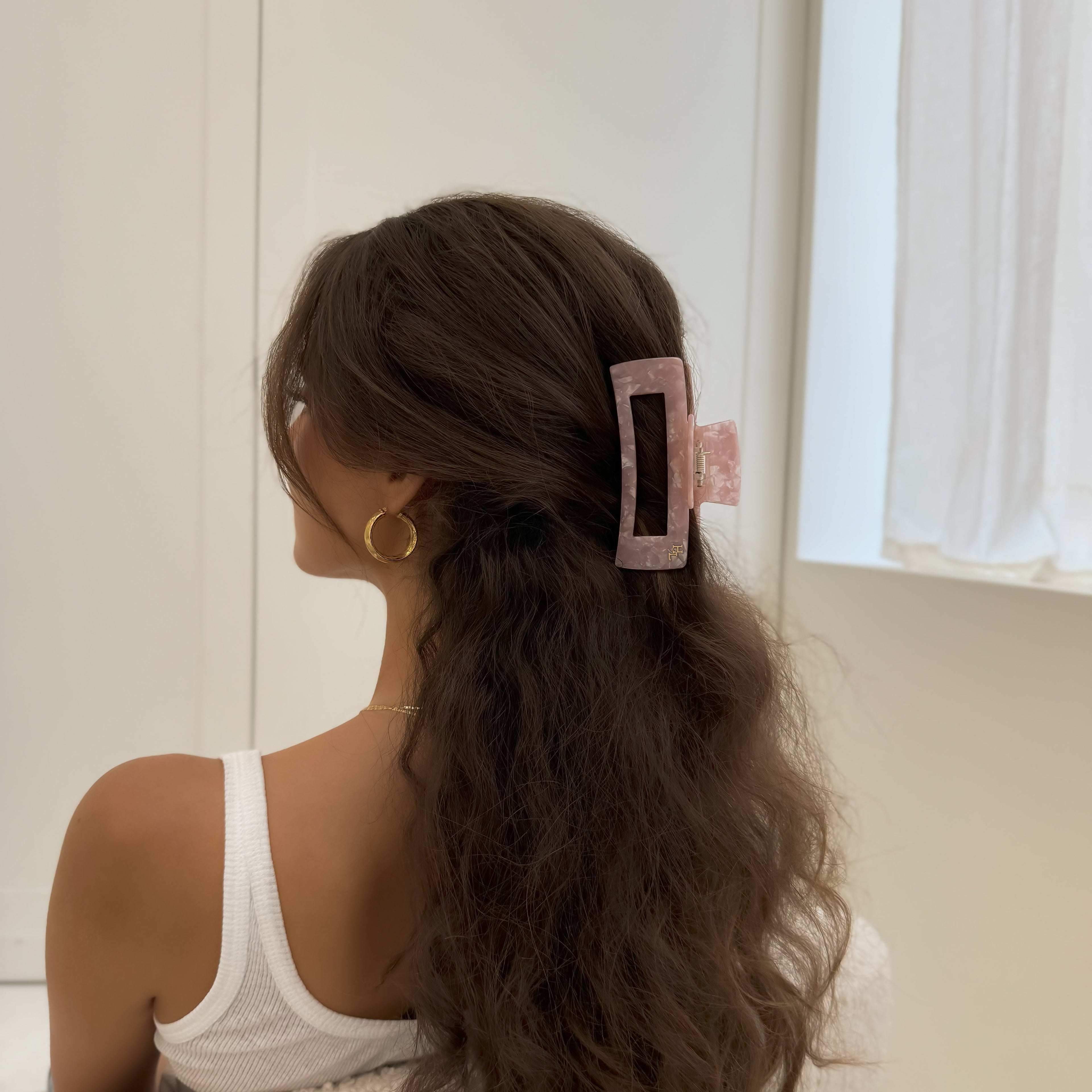 Ecofriendly Acetate Large Claw - Pink