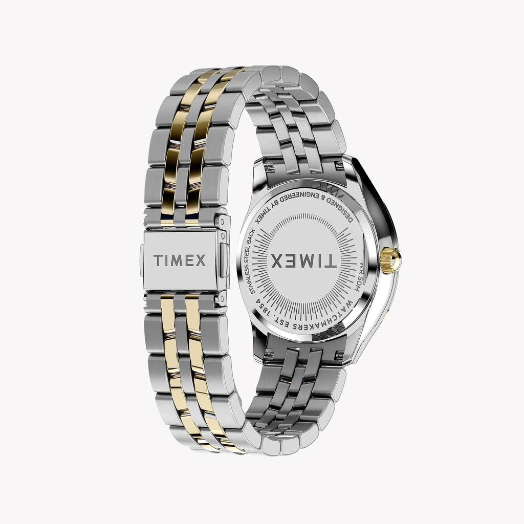 Timex Women's Two-Tone Watch, Silver Dial | Tw2w17900