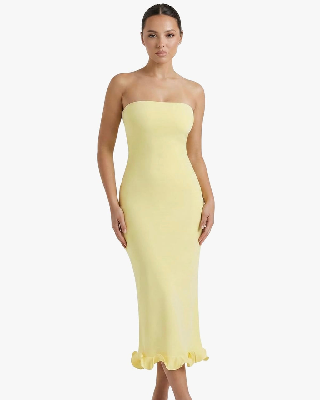 Ruffle Lotus leaf dress