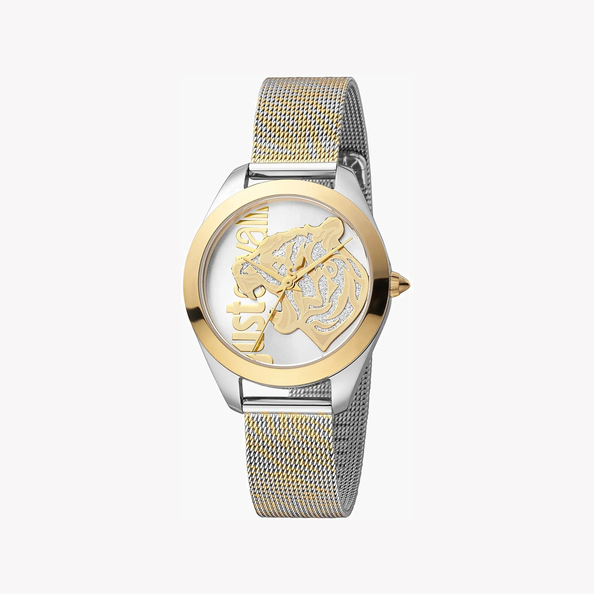 Just Cavalli Women's Two Tone Watch, Silver Dial | Jc1l210m0065