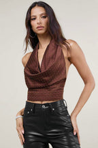 Backless polka dot Crop Top