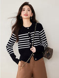 Casual Versatile Loose Knit Cardigan Women Long Sleeve French Chic Style Fashion Top