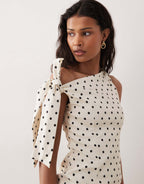 Polka Dot Off-the-Shoulder Dress