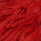 Stylish High Waist Feather Design Red Sequins Dress Sexy One Shoulder Diagonal Collar Celebrity Party Club Dress