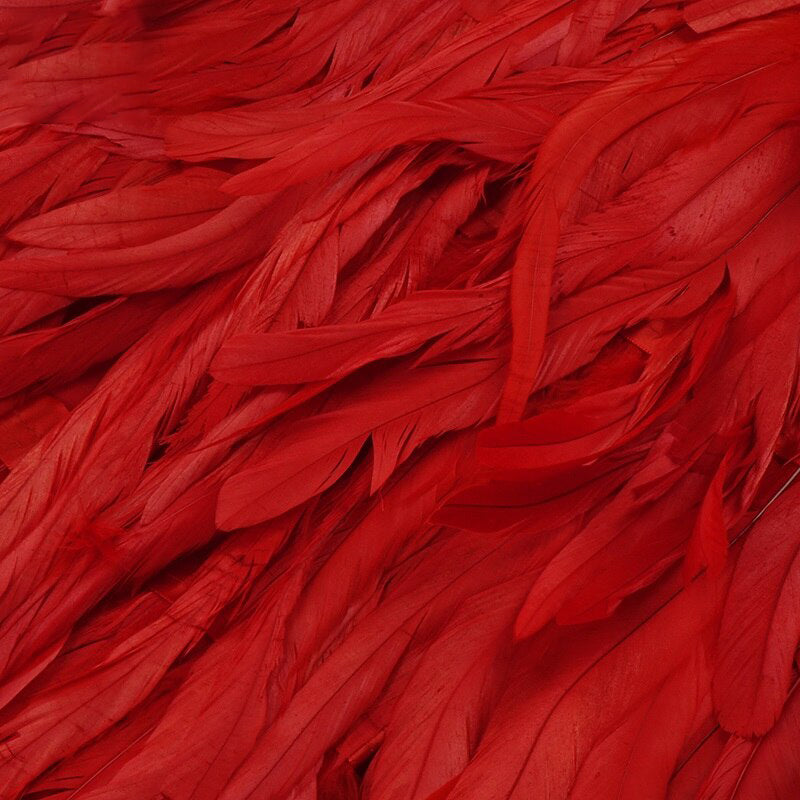 Stylish High Waist Feather Design Red Sequins Dress Sexy One Shoulder Diagonal Collar Celebrity Party Club Dress