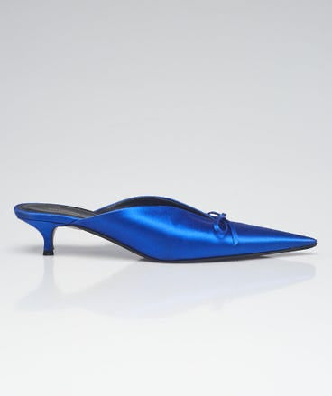 Satin Bow Mules