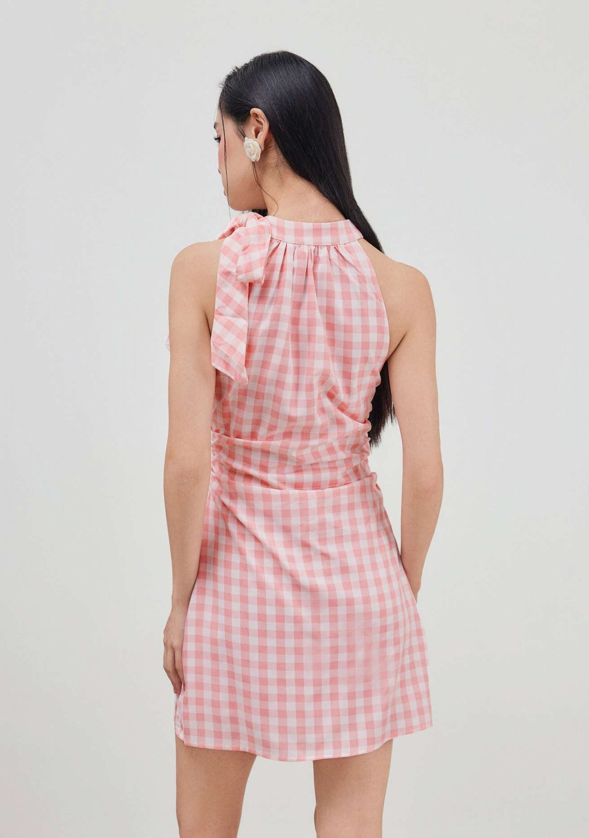 Retro Bow Halter Dress