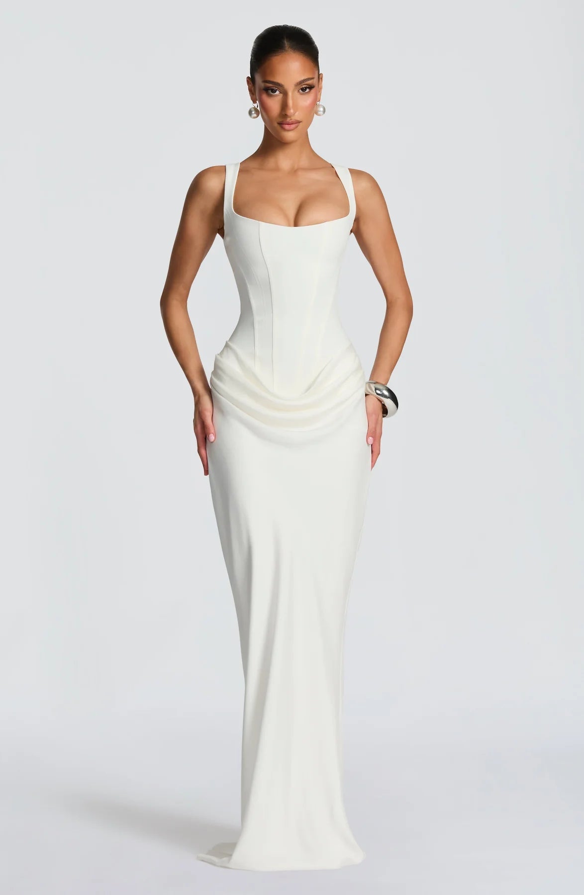 Drape Satin Dress