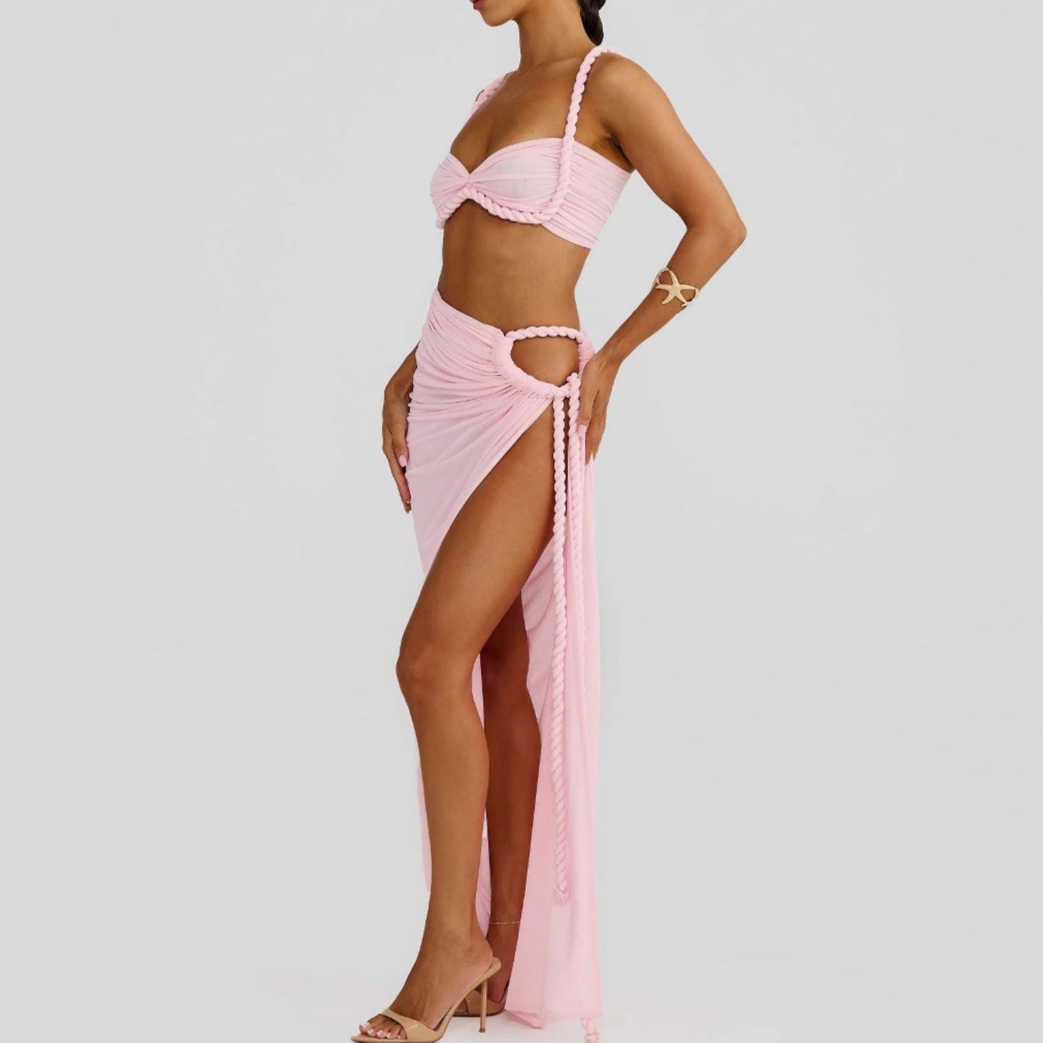 Tie-Up Long Dress