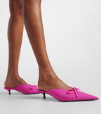 Satin Bow Mules