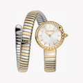 Just Cavalli Two-Tone Watch, Silver Dial | Jc1l301m0065