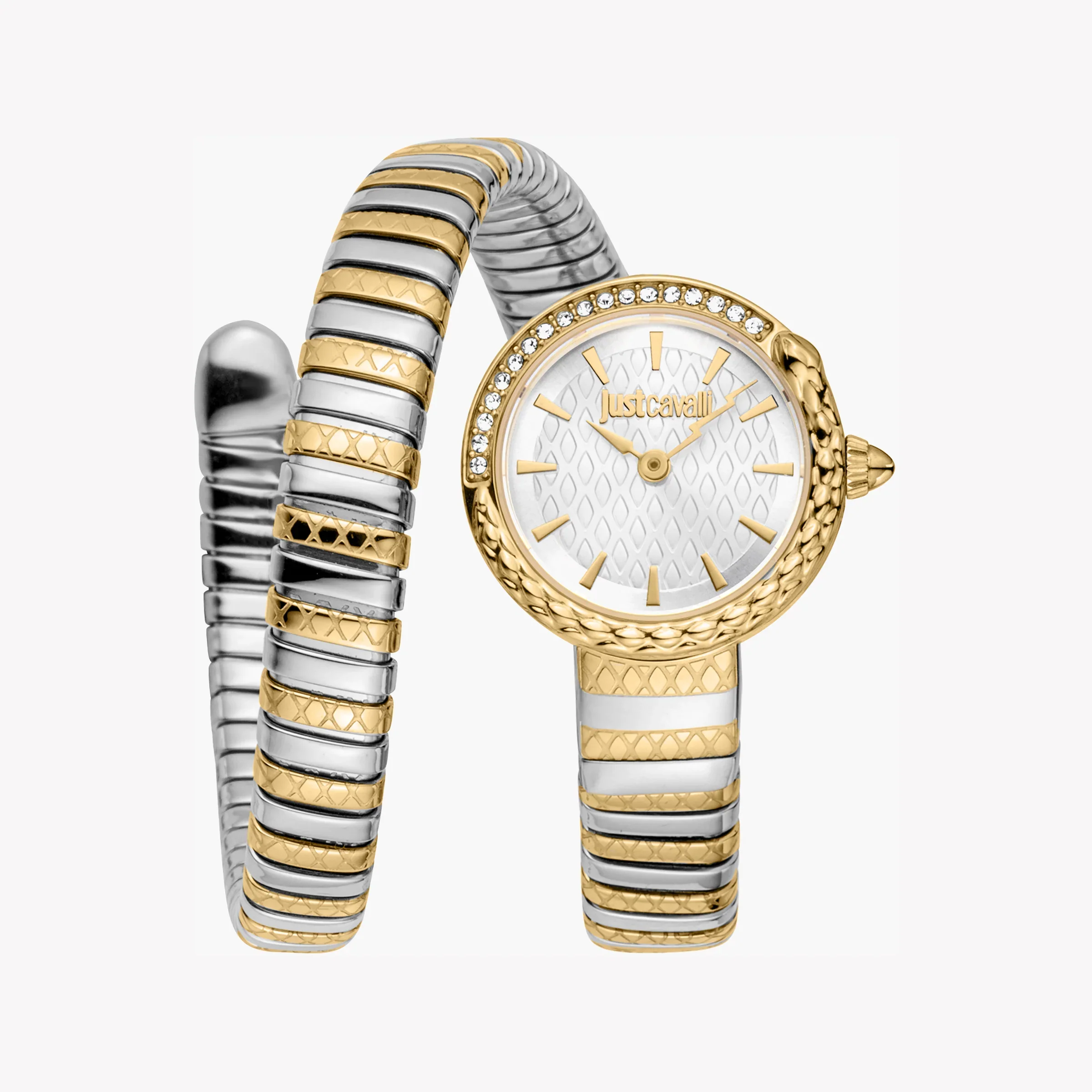 Just Cavalli Women's Two-Tone Watch, Silver Dial | Jc1l301m0065