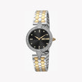 Just Cavalli Women's Silver & Gold Watch, Black Dial | Jc1l159m0095